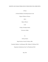 GROWTH AND CHARACTERIZATION OF ZIRCONIUM TELLURIDE (ZRTE5)
