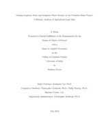Valuing Irrigation Water and Irrigation Water Security in the Columbia Basin Project: A Hedonic Analysis of Agricultural Land Sales