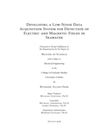 Developing a Low-Noise Data Acquisition System for Detection of Electric and Magnetic Fields in Seawater