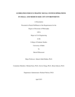 GUIDELINES FOR ECO-TRAFFIC SIGNAL SYSTEM OPERATIONS IN SMALL AND MEDIUM SIZE CITY ENVIRONMENTS