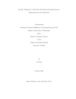 Security Tagging for a Real-Time Zero-Kernel Operating System: Implementation and Verification