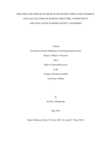 GREATER SAGE-GROUSE IN THE BI-STATE DISTINCT POPULATION SEGMENT: AN EVALUATION OF GENETIC STRUCTURE, CONNECTIVITY,  AND VITAL RATES IN MONO COUNTY, CALIFORNIA