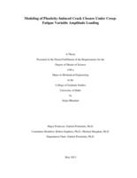 Modeling of Plasticity-Induced Crack Closure Under Creep-Fatigue Variable Amplitude Loading