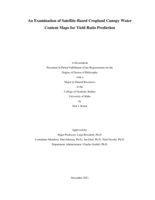 An Examination of Satellite-Based Cropland Canopy Water Content Maps for Yield Ratio Prediction