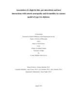 Association of a high fat diet, gut microbiota and host interactions with enteric neuropathy and dysmotility in a mouse model of type two diabetes