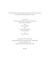 Virtual Reality Interview Skills Training for Young Adults with a Diagnosis of Autism Spectrum Disorder: Making Employment a Reality