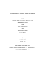 The Cooperative Value Proposition: Portrayal and Perception