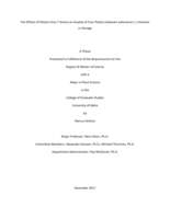 The Effects of Potato Virus Y Strains on Quality of Four Potato (Solanum tuberosum L.) Varieties in Storage