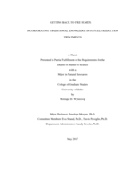 Getting Back to Fire Suméŝ:  Incorporating Traditional Knowledge into Fuels Reduction Treatments