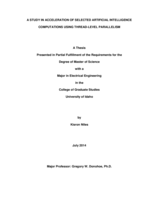 A Study in Acceleration of Selected Artificial Intelligence Computations Using Thread-Level Parallelism