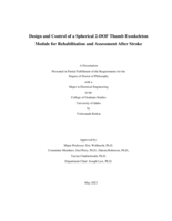 Design and Control of a Spherical 2-DOF Thumb Exoskeleton Module for Rehabilitation and Assessment after Stroke