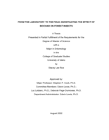 From the Laboratory to the Field: Investigating the Effect of Biochar on Forest Insects