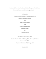 Revision of the Motivational Correlates and Athletes’ Perceptions of Coach-Created Motivational Climate: An Adult American Sport Sample