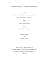 FIRE BEHAVIOR IN EXPERIMENTAL GRASS FIRES