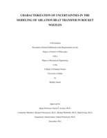 CHARACTERIZATION OF UNCERTAINTIES IN THE MODELING OF ABLATION HEAT TRANSFER IN ROCKET NOZZLES