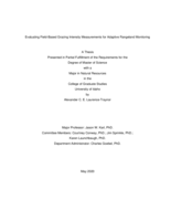 Evaluating Field-Based Grazing Intensity Measurements for Adaptive Rangeland Monitoring