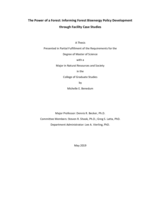 The Power of a Forest: Informing Forest Bioenergy Policy Development through Facility Case Studies