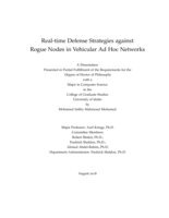 Real-time Defense Strategies against Rogue Nodes in Vehicular Ad Hoc Networks