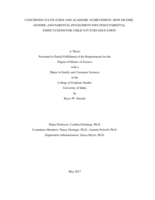 Concerted Cultivation and Academic Achievement: How Income, Gender, and Parental Involvement Influence Parental Expectations for Child’s Future Education