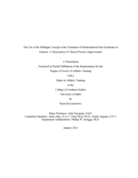 The Use of the Mulligan Concept in the Treatment of Patellofemoral Pain Syndrome in Dancers: A dissertation of clinical practice improvement