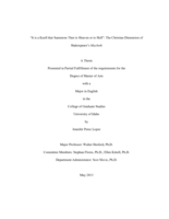"It is a knell that summons thee to heaven or to hell": The Christian Dimension of Shakespeare's "Macbeth"