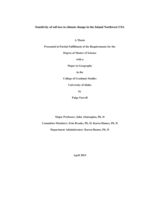 Sensitivity of soil loss to climate change in the Inland Northwest USA