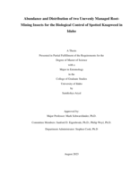 Abundance and Distribution of two Unevenly Managed Root-Mining Insects for the Biological Control of Spotted Knapweed in Idaho