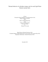 Thermal behavior of cold plated storage cask for used Light Water Reactor nuclear fuels