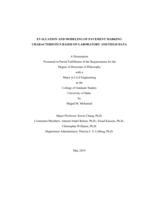 EVALUATION AND MODELING OF PAVEMENT MARKING CHARACTERISTICS BASED ON LABORATORY AND FIELD DATA