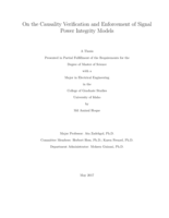 On the Causality Verication and Enforcement of Signal Power Integrity Models