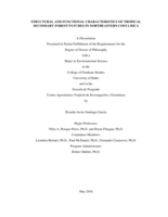Structural and functional characteristics of tropical secondary forest patches in northeastern Costa Rica