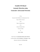 Scalable EM-Based Anomaly Detection using Generative Adversarial Networks