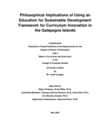 Philosophical Implications of Using an Education for Sustainable  Development Framework for Curriculum Innovation in the Galapagos Islands