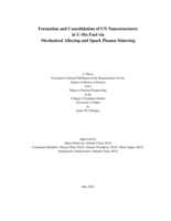 Formation and Consolidation of UN nanostructures in U-Mo Fuel via Mechanical Alloying and Spark Plasma Sintering