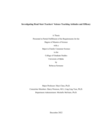 Investigating Head Start Teachers' Science Teaching Attitudes and Efficacy