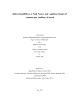 Bidirectional Effects of Neck Posture and Cognition: Studies of Attention and Inhibitory Control
