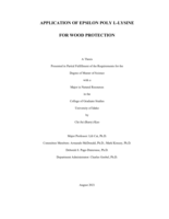 APPLICATION OF EPSILON POLY L-LYSINE  FOR WOOD PROTECTION