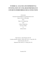 NUMERICAL ANALYSIS AND EXPERIMENTAL INVESTIGATION OF ULTRA-HIGH-PERFORMANCE CONCRETE HYBRID BRIDGE DECK CONNECTIONS