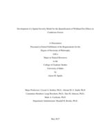 Development of a Spatial Severity Model for the Quantification of Wildland Fire Effects in Coniferous Forests