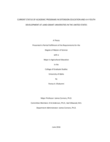 CURRENT STATUS OF ACADEMIC PROGRAMS IN EXTENSION EDUCATION AND 4-H YOUTH DEVELOPMENT AT LAND-GRANT UNIVERSITIES IN THE UNITED STATES