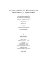 Generalizations and Approximations of Equiangular Tight Frames