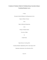 Evaluation of Turbulence Models for Predicting Entropy Generation in Bypass-Transitional Boundary Layers