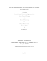 Non-Linear Finite Element Analysis of FRP-Precast Concrete Sandwich Panels