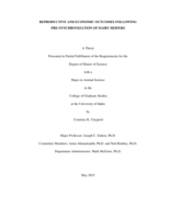 Reproductive and economic outcomes following pre-synchronization of dairy heifers