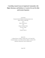 Controlling annual grasses in sagebrush communities with higher resistance and resilience is crucial to prevent fire risk and invasion expansion
