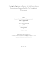 Finding the Beginning to Discover the End: Power System Protection as a Means to Find the First Principles of Cybersecurity