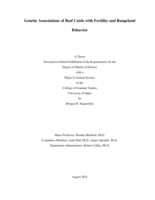 Genetic Association of Beef Cattle with Fertility and Rangeland Behavior