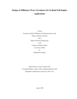 Design of Millimeter-Wave Circulators for In-Band Full-Duplex Applications