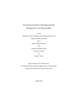 Post-harvest Evaluation of Nitrogen Fertilizer  Management in the Palouse Region