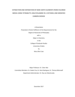 EXTRACTION AND SEPARATION OF RARE EARTH ELEMENTS FROM CHLORIDE MEDIA USING TETRABUTYL DIGLYCOLAMIDE IN 1-OCTANOL AND MODIFIED CARBON DIOXIDE
